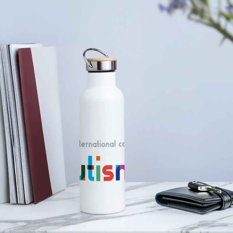 Thermos con coperchio in bambù