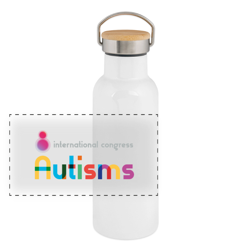 Thermos con coperchio in bambù